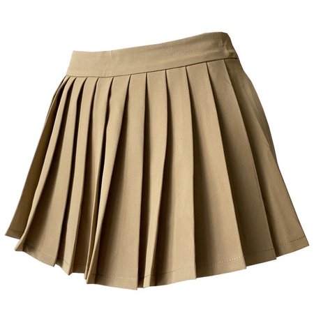 Coffee Cream Pleated Skirt | BOOGZEL APPAREL – Boogzel Apparel