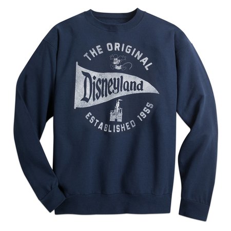Disneyland Pennant Sweatshirt for Adults - Navy | shopDisney