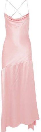 Caroline Silk-satin Gown - Pastel pink