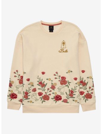 Disney Beauty and the Beast Belle Floral Women's Crewneck - BoxLunch Exclusive | BoxLunch