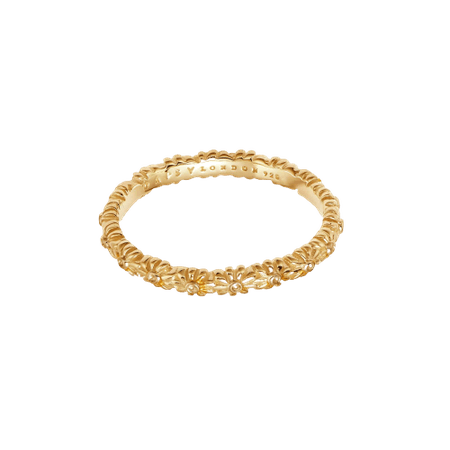 Iota Daisy Ring 18ct Gold Plate