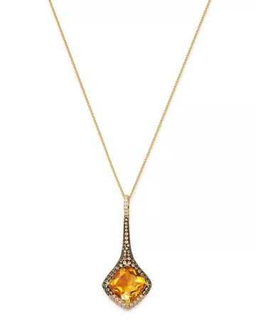 Bloomingdale's Citrine, Yellow Sapphire & Diamond Drop Necklace in 14K Yellow Gold, 18" - 100% Exclusive | Bloomingdale's