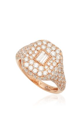Essential 18k Rose Gold Diamond Pinky Ring By Shay | Moda Operandi