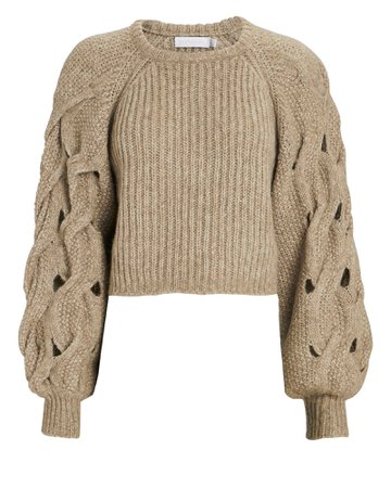 Jonathan Simkhai Alexa Open Knit Alpaca Sweater | INTERMIX®