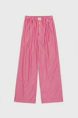 red and white striped pyjama pants