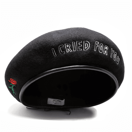 Azs Tokyo ‘I Cried For You’ Beret in color Blac