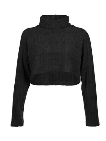 Bedlam' Black cropped sweater (also available in grey)