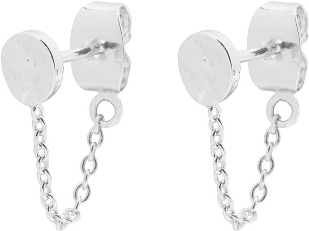 Hadley Chain Huggie Hoop Earrings