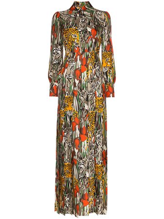 Gucci Garden Print Maxi Dress Aw19 | Farfetch.com