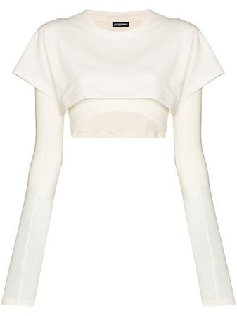 JACQUEMUS LE DOUBLE CN LS OVERLAY TSHIRT