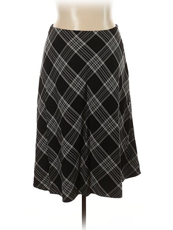 Jones Wear Checkered Gingham Black Casual Skirt Size 18 (Plus) - 66% off | thredUP