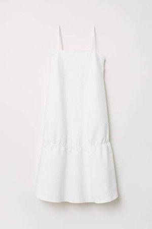 Flounced Dress - White