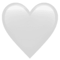 🤍 White Heart Emoji (Apple)