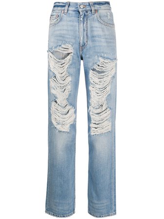 Givenchy Distressed Straight-Leg Jeans Ss20 | Farfetch.com