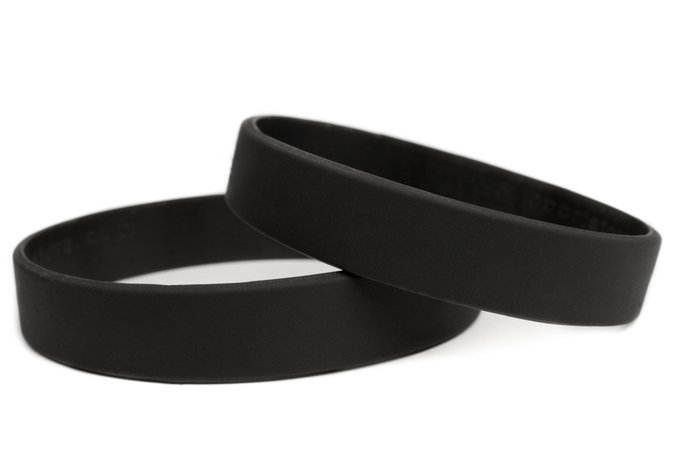 black silicone wristbands