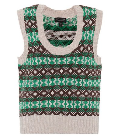 Fair Isle cashmere and wool sweater vest