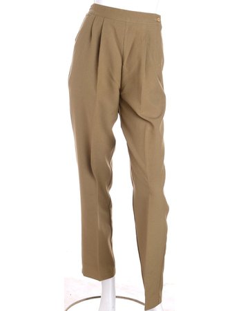 Women's Light Brown Trousers Brown, XS | Beyond Retro - E00467958