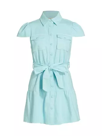 Shop Alice + Olivia Miranda Denim Belted Minidress | Saks Fifth Avenue