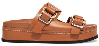 Freida Leather Platform Sandals - Tan