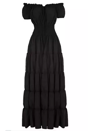 Black Puff Sleeve Maxi Dress Perth | Hurly-Burly