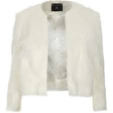 white faux fur coat short - Google Search