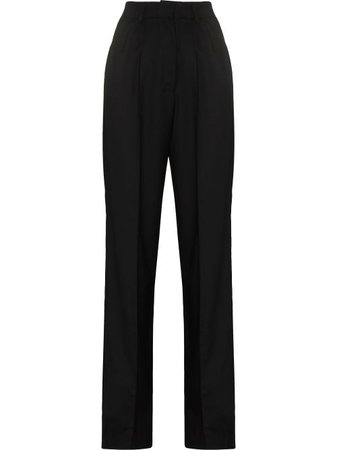 Materiel high-rise wool tailored trousers
