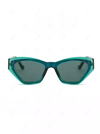 Two-tone Color Irregular Shape Sunglasses In MEDIUM TURQUOISE | ZAFUL 2024