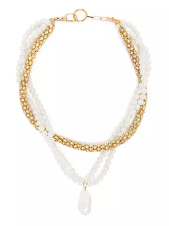 Atu Body Couture crystal-embellished Pearl Necklace - Farfetch