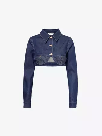 JEAN PAUL GAULTIER - Madonna brand-patch denim jacket | Selfridges.com