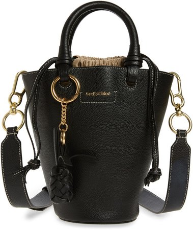 Cecilia Small Leather Bucket Bag