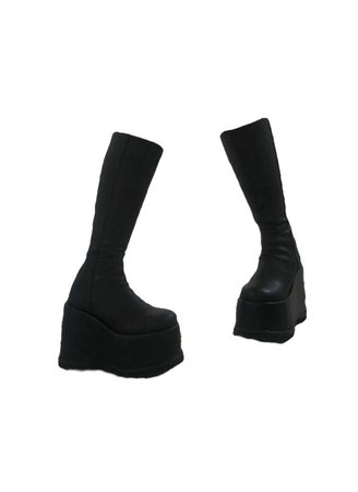 black platform boots 90s Y2k shoes