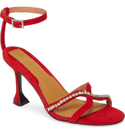 JAGGAR Crystal Embellished Ankle Strap Sandal (Women) | Nordstrom