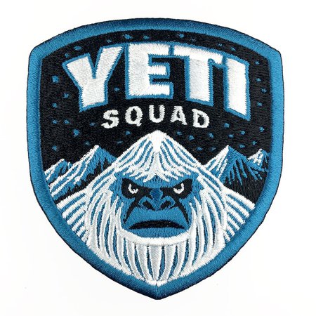 Yeti Squad embroidered patch | cryptozoology paranormal monster military badge Bigfoot Sasquatch winter snow cold [CowboyYeehaww]