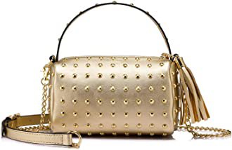 Shoulder Bag Small Side Purse Mini Clutch with Bling Rivets Gold: Handbags: Amazon.com