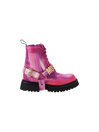 pink Moschino boots shoes
