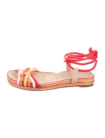 Marc Jacobs Woven Lace-Up Sandals - Shoes - MAR73922 | The RealReal