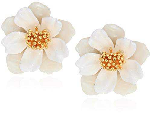 Amazon.com: Kate Spade New York Women's Floral Mosaic Stud Earrings White Multi One Size: Clothing