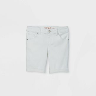 Girls' Bermuda Jean Shorts - Cat & Jack™ White Wash Xl : Target