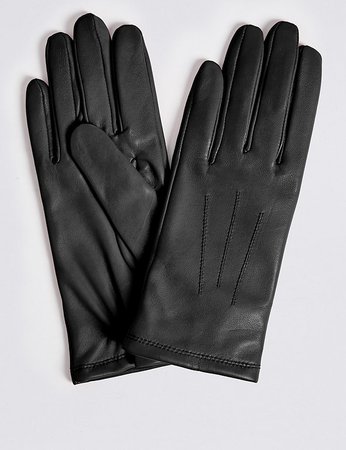 Leather Stitch Detail Gloves | M&S Collection | M&S