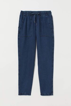 Pull-on Lyocell Pants - Blue