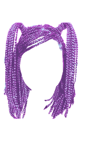 Hair Purple Box Braid Pigtails 1 (orig. hantisedeloubli | Dei5 edit)