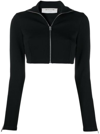 Black 1017 ALYX 9SM zip-up cropped jacket - Farfetch