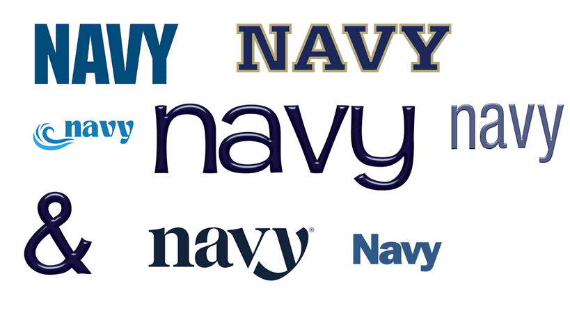 Navy Blue Words