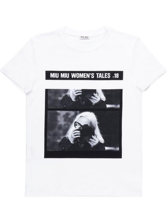 Miu Miu graphic-print cotton T-shirt