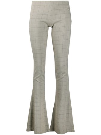 KNWLS Checked Flared Trousers