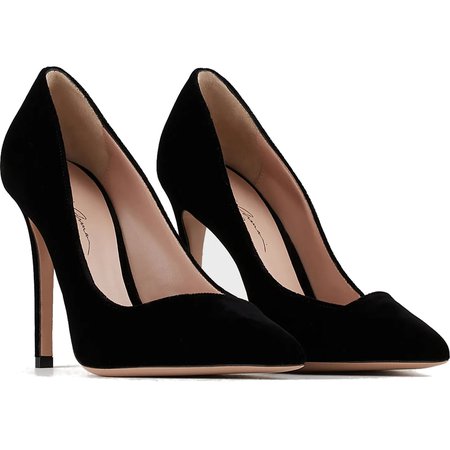 Giorgio Armani Asymmetric Pumps In Black Velvet - Meghan Markle's Shoes - Meghan's Fashion