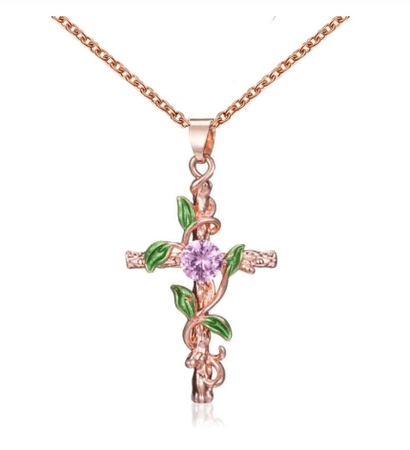 WOMEN'S SHIELD OF STRENGTH CROSS NECKLACE (GOLD,SILVER)