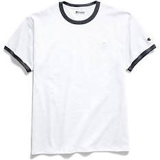 white tee shirt with black trim crew neck womens - Google Search