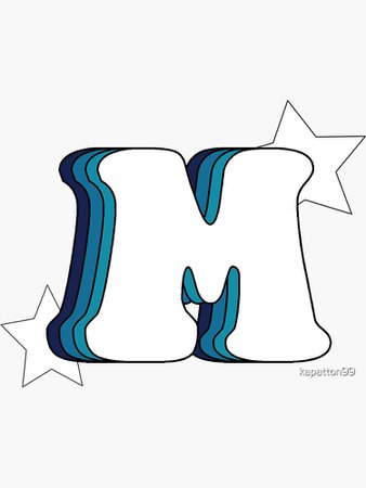 "Retro M (Blue)" Sticker