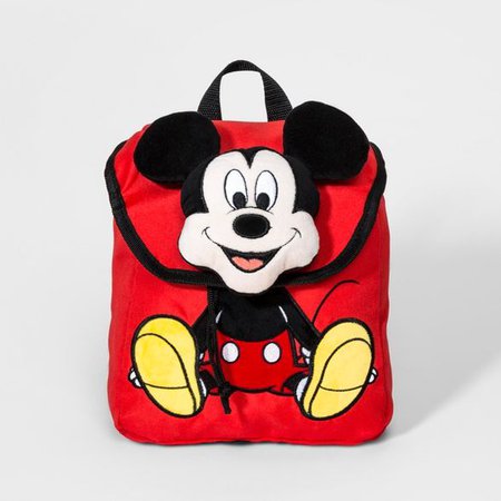Boys' Disney Mickey Mouse & Friends Mickey Mouse Plush Backpack - Red : Target